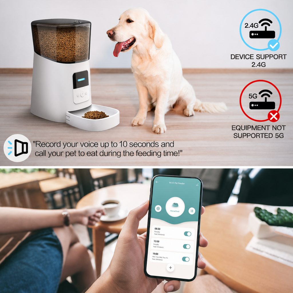 Remote-Controlled Cat & Dog Food Dispenser