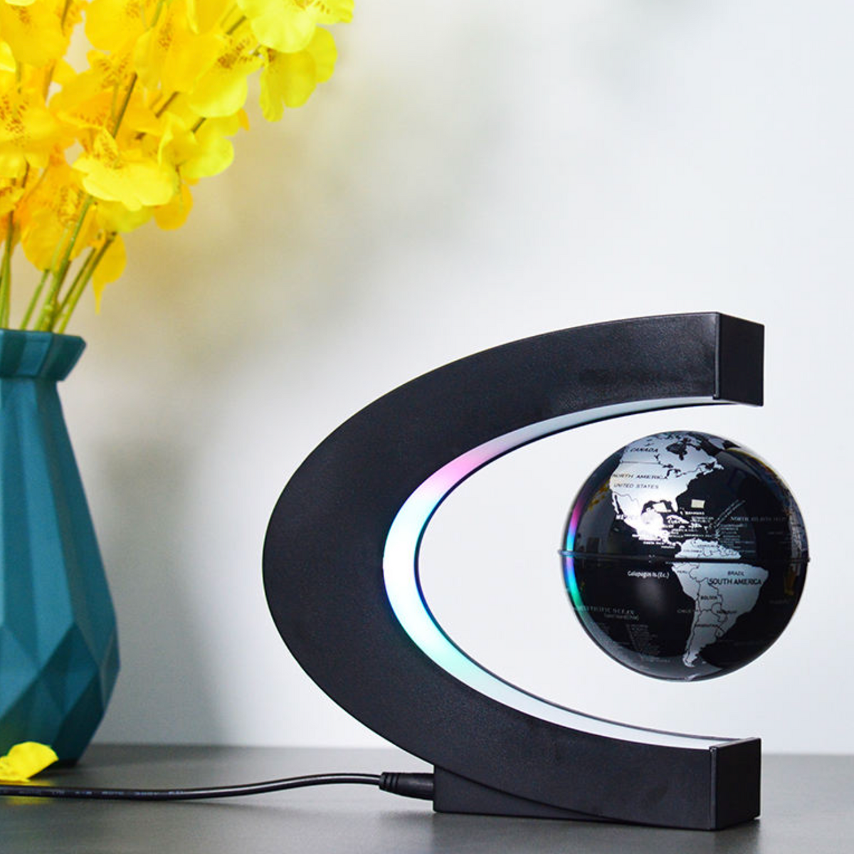 Floating World Map Desk Lamp & Futuristic Home Decor