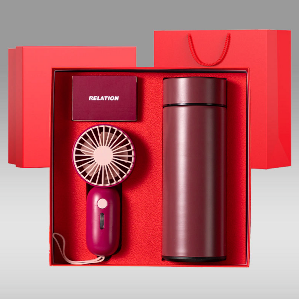 Trending Mini Vacuum Cup & Portable Fan Gift Set