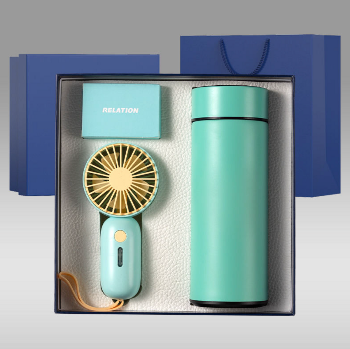 Trending Mini Vacuum Cup & Portable Fan Gift Set