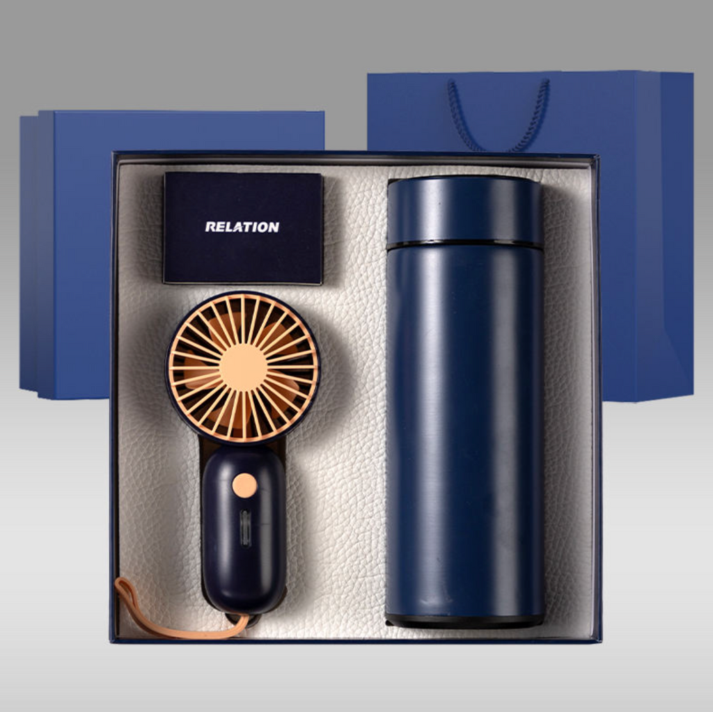 Trending Mini Vacuum Cup & Portable Fan Gift Set