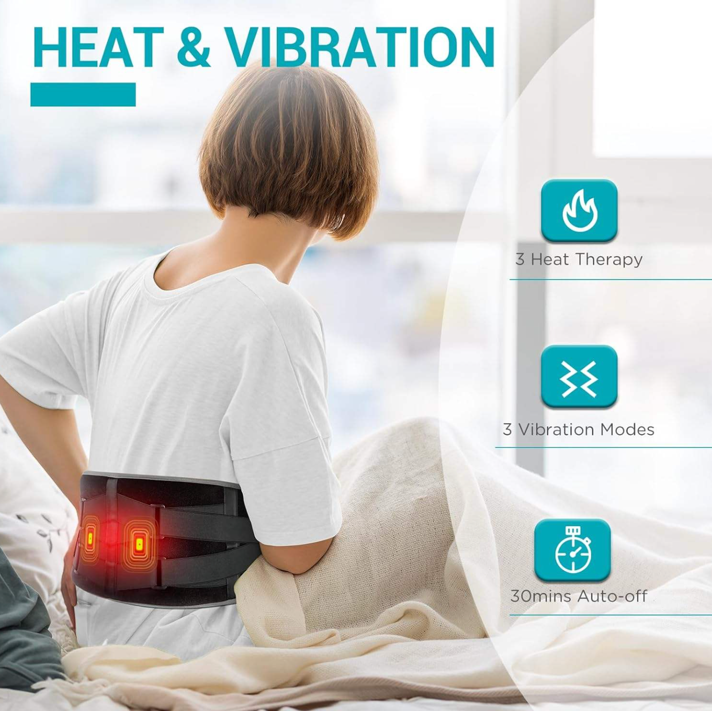 Cordless Heated Back Massager Belt