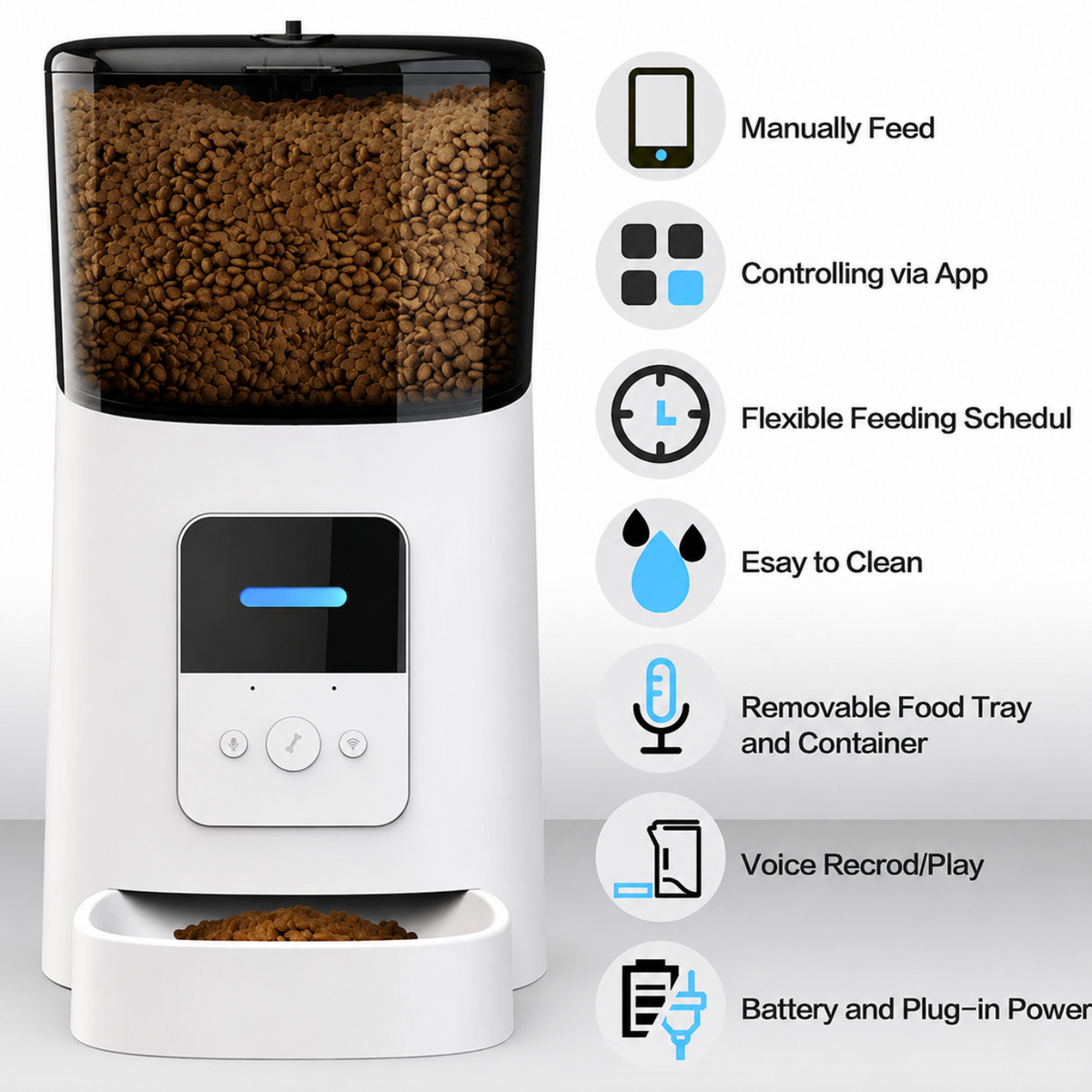 Remote-Controlled Cat & Dog Food Dispenser